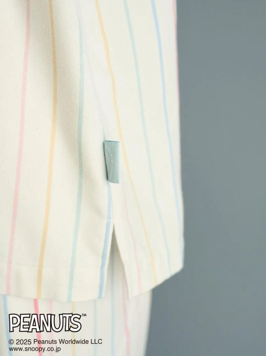 [PEANUTS] Original Art Rainbow Stripe Flannel Shirt gallery 4