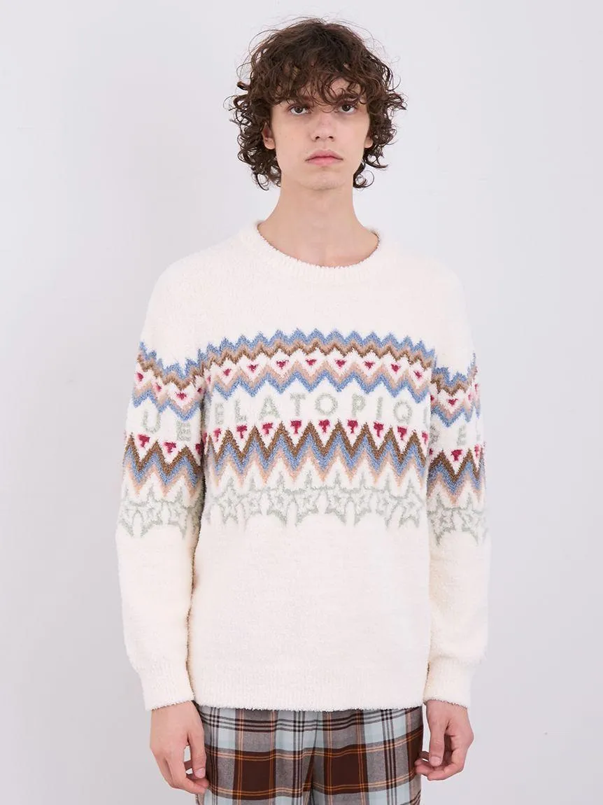 MENS Powder Fair Isle Jacquard Pullover Sweater gallery 9