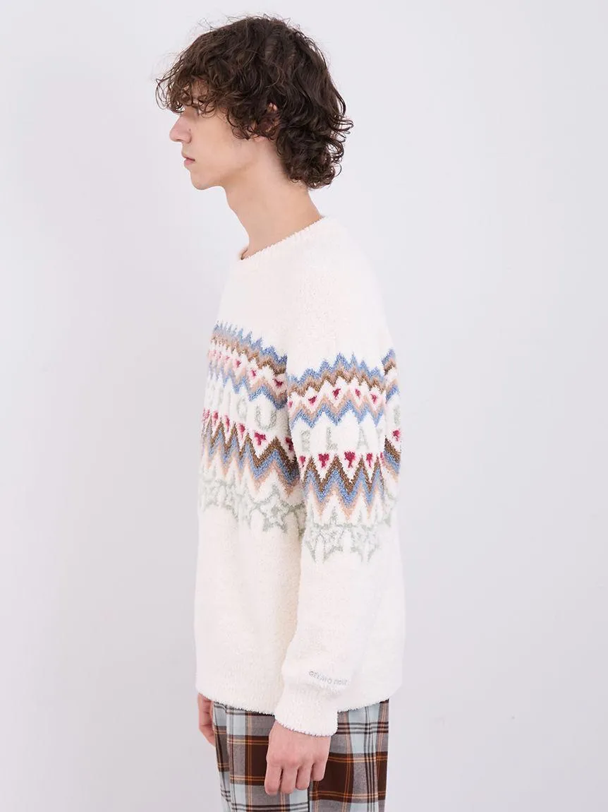 MENS Powder Fair Isle Jacquard Pullover Sweater gallery 3