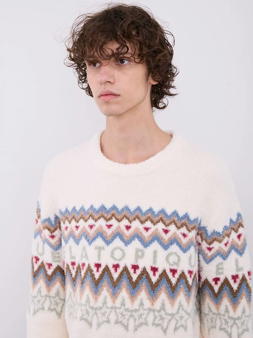 MENS Powder Fair Isle Jacquard Pullover Sweater gallery 4