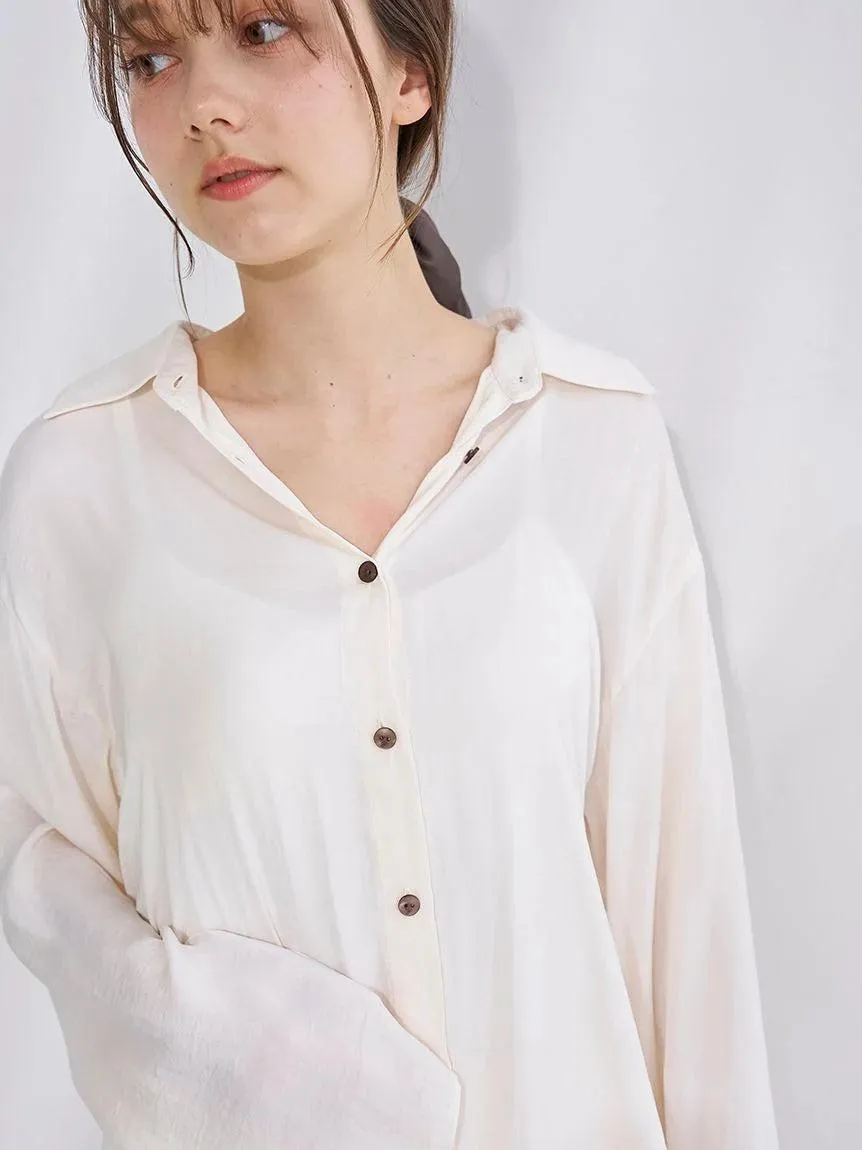 Satin Airy Shirt gallery 5