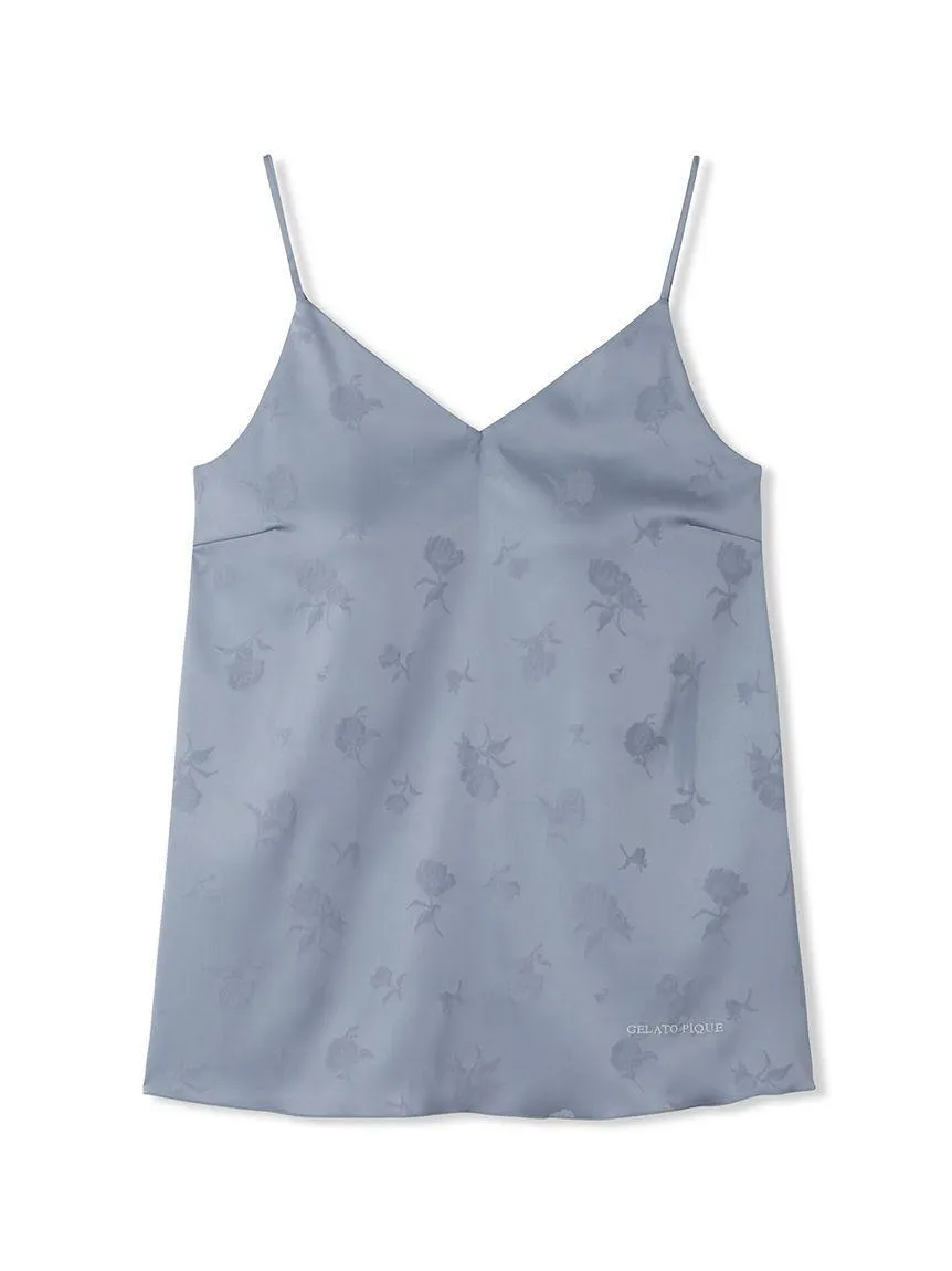 Satin Flower Jacquard Camisole Top gallery 9