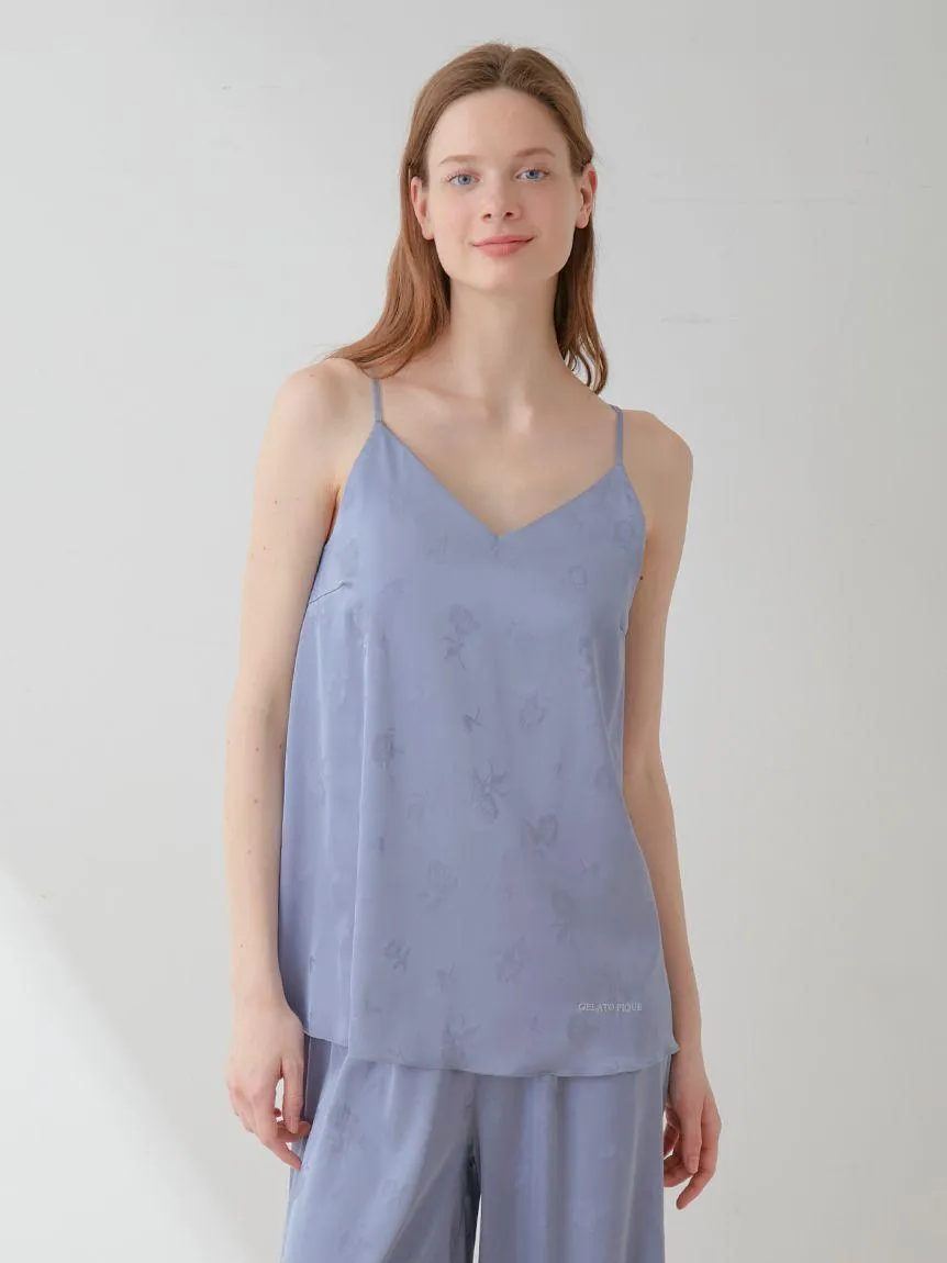 Satin Flower Jacquard Camisole Top gallery 5