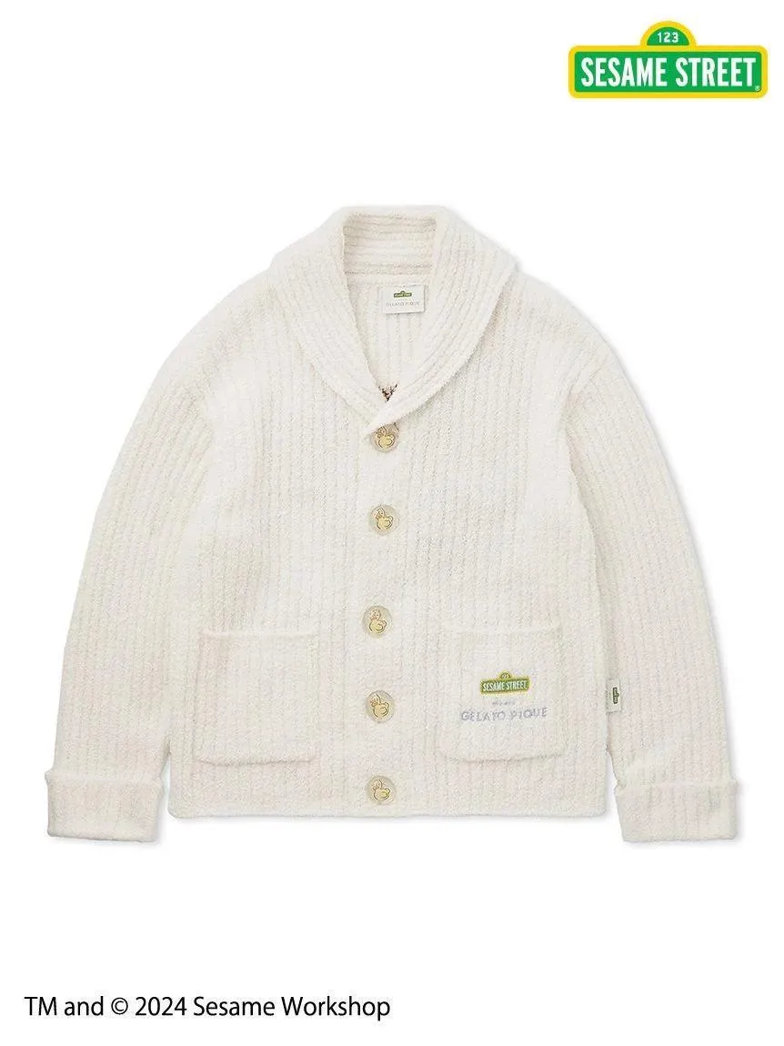 【SESAME STREET】【UNISEX】 Powder Motif Jacquard Shawl Cardigan