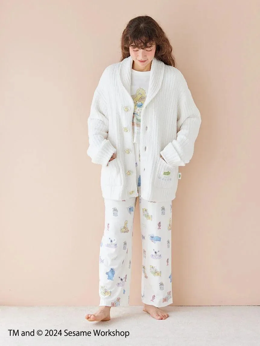 【SESAME STREET】【UNISEX】 Powder Motif Jacquard Shawl Cardigan gallery 6