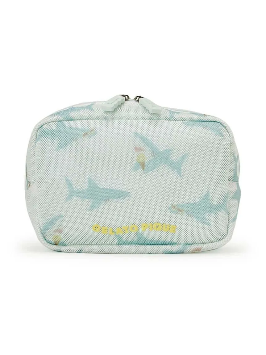 Shark Embroidered Pouch