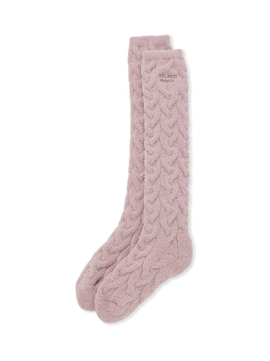 [Sleep] Cable Knit Long Socks