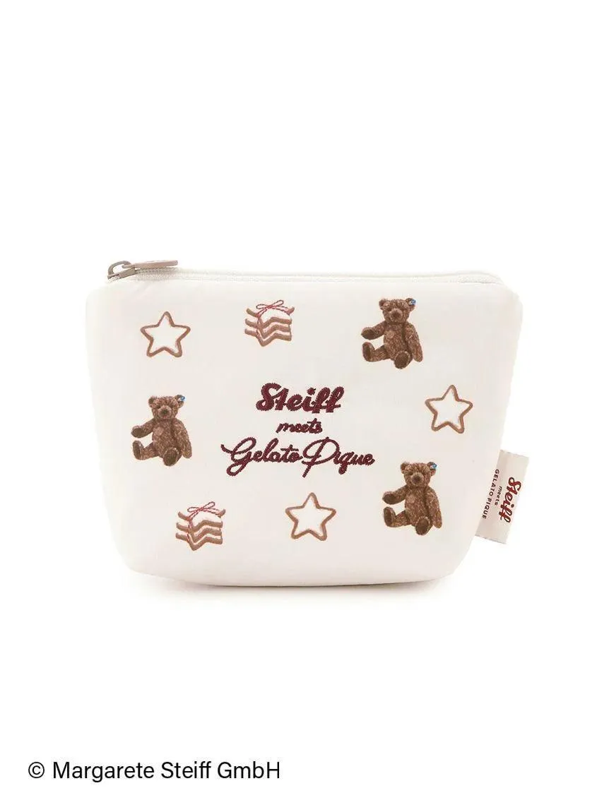 [Steiff] 55PB & Cookies All-over Tissue Pouch