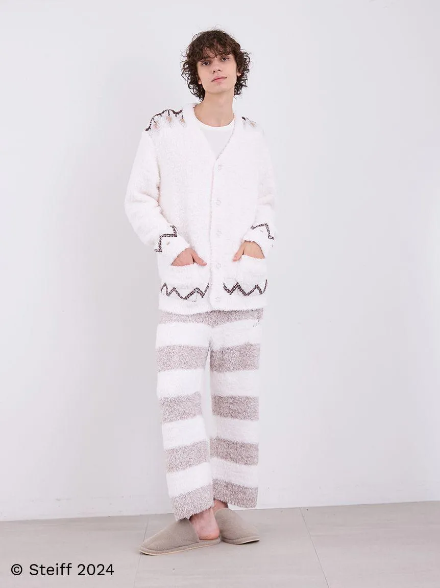 [Steiff] Mens Fair Isle Pattern Fuzzy Cardigan gallery 7