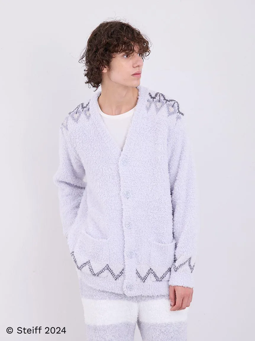 [Steiff] Mens Fair Isle Pattern Fuzzy Cardigan gallery 9