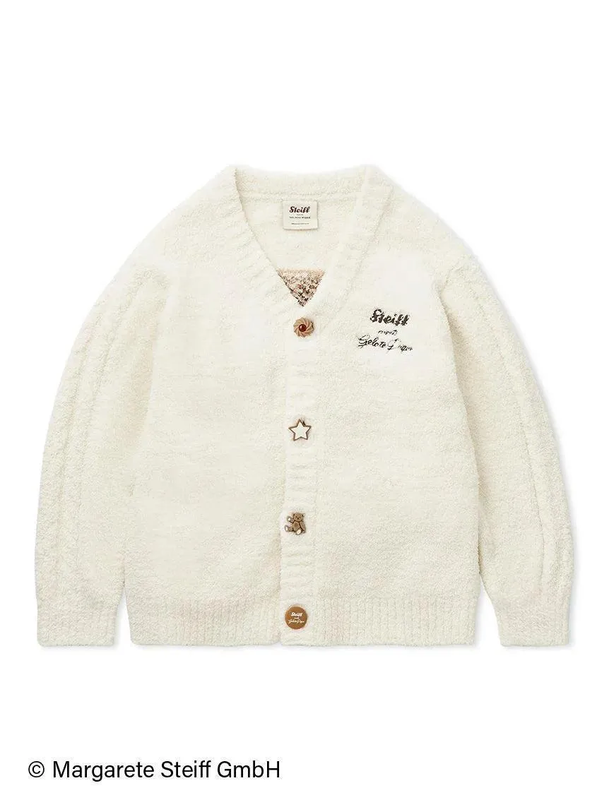 [Steiff] Unisex Powder 55PB Jacquard Cardigan