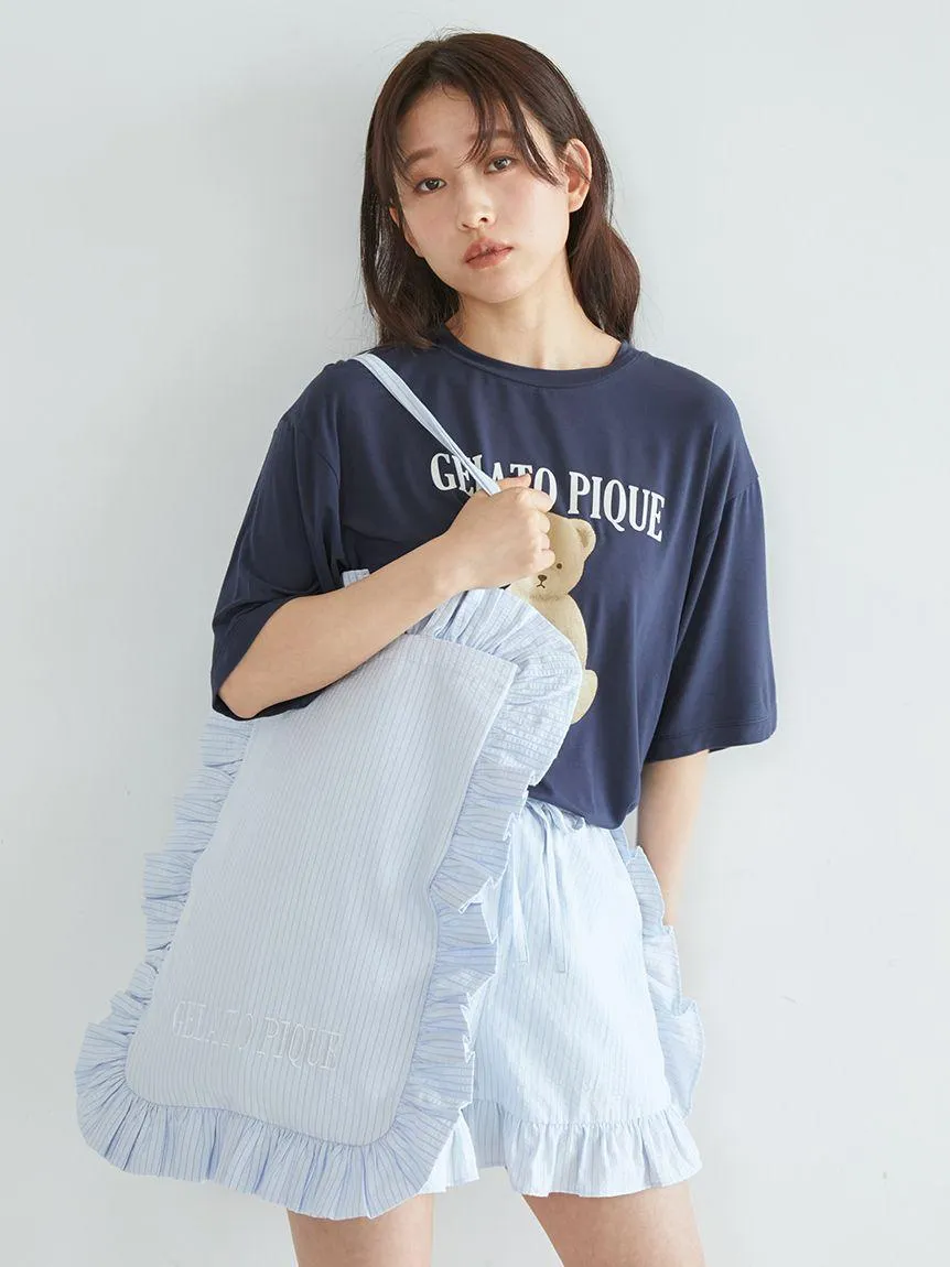 Striped Frill Tote Bag gallery 2