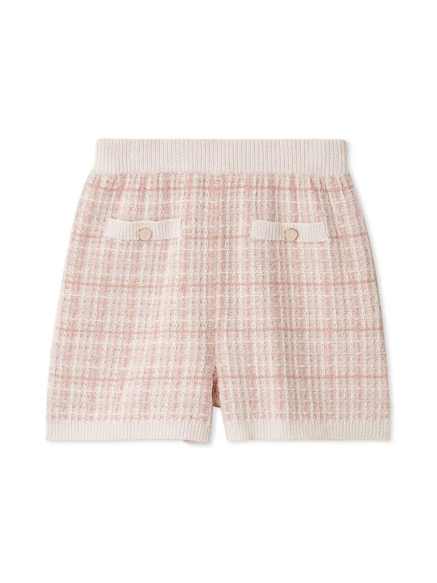 Tweed-Like Lounge Shorts