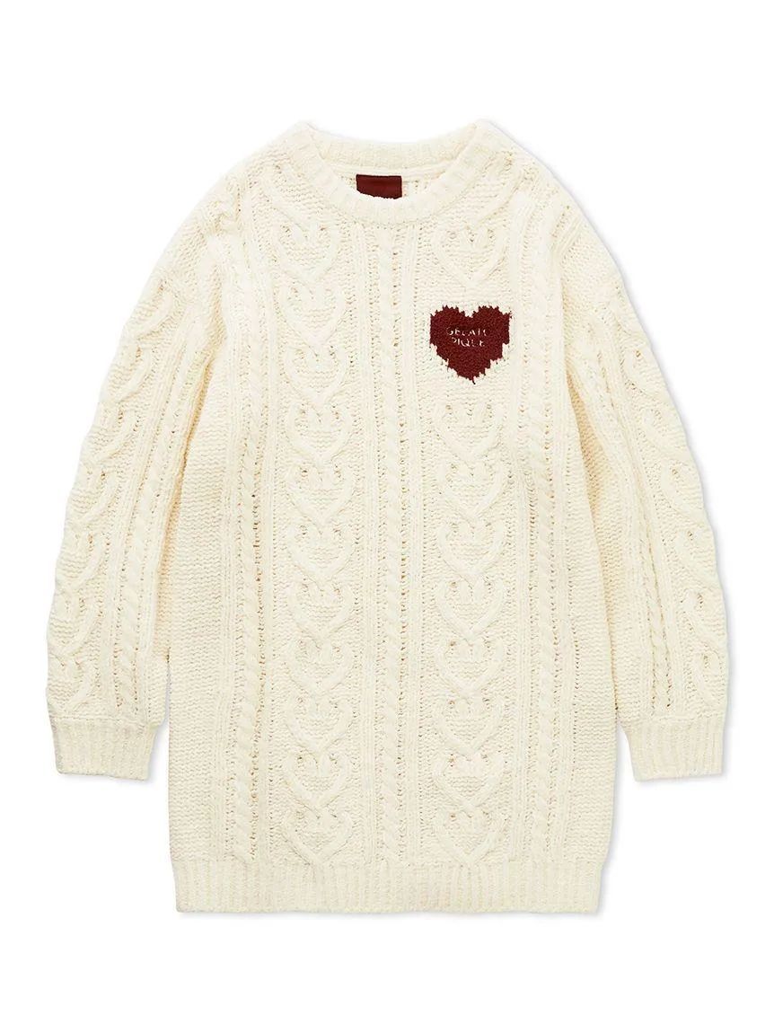 Heart Aran Knit Dress