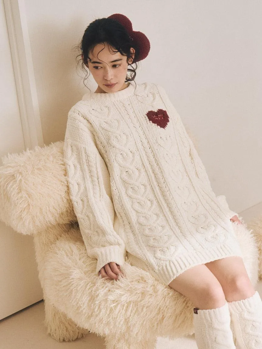 Heart Aran Knit Dress gallery 6