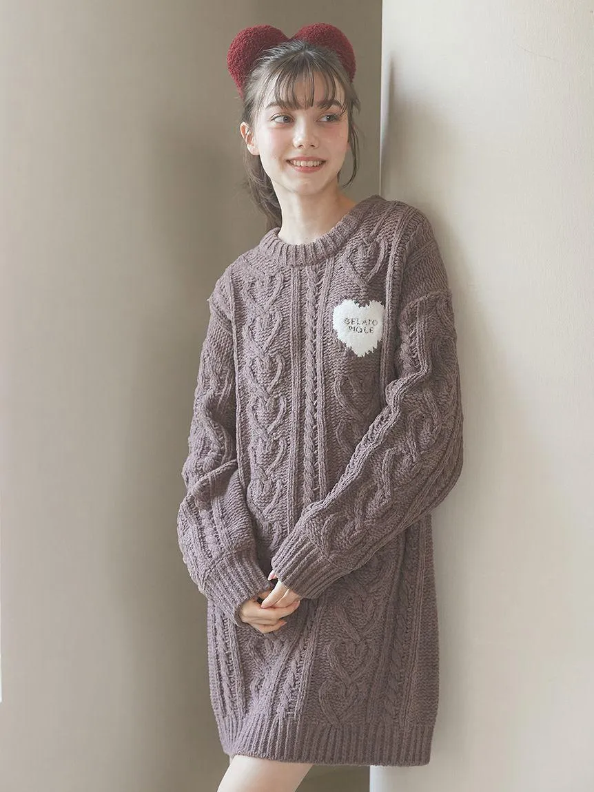 Heart Aran Knit Dress gallery 9