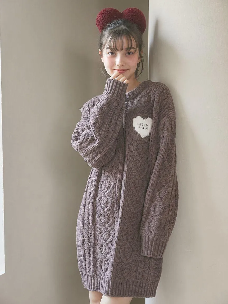 Heart Aran Knit Dress gallery 1