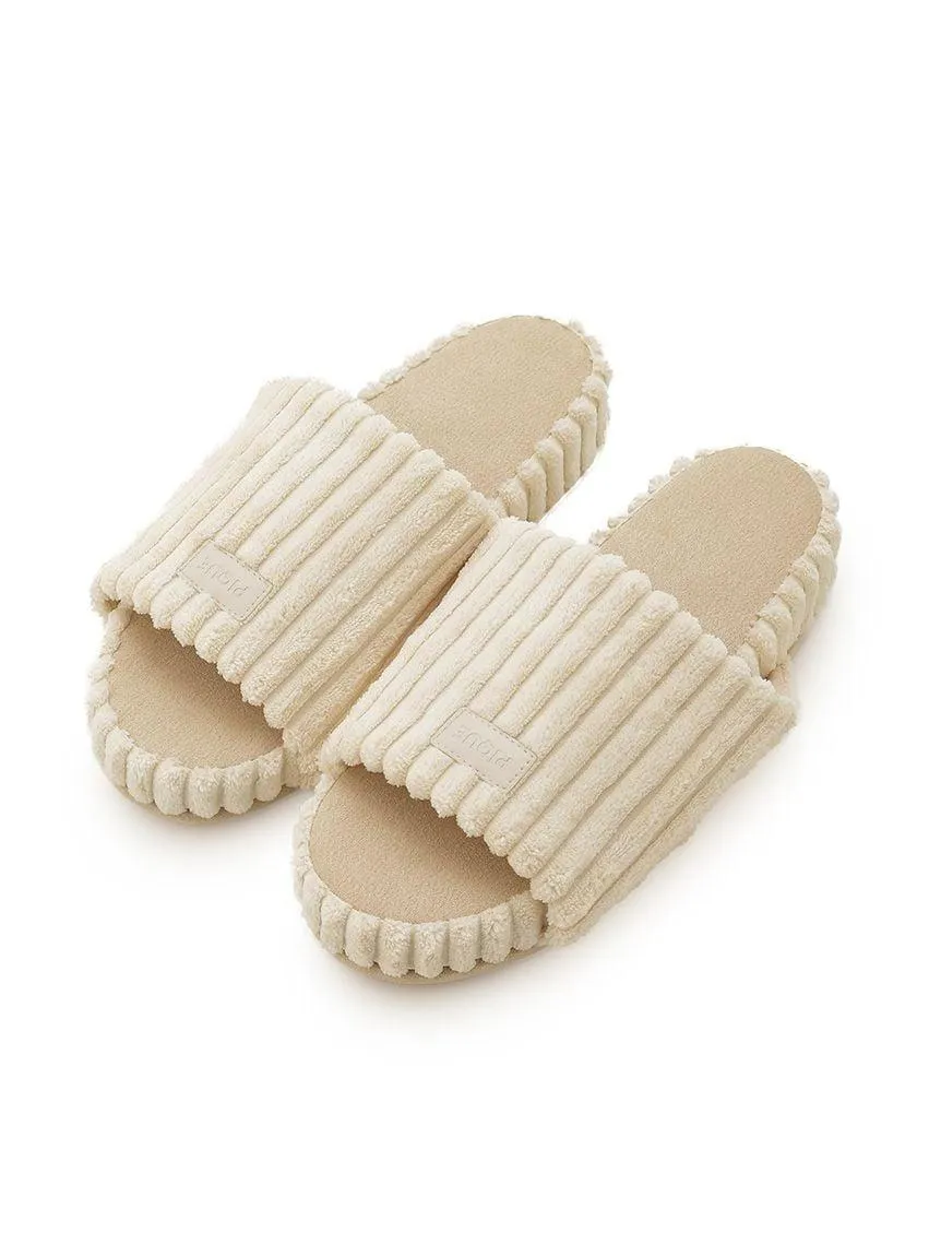 Wide Rib Knit Room Shoes