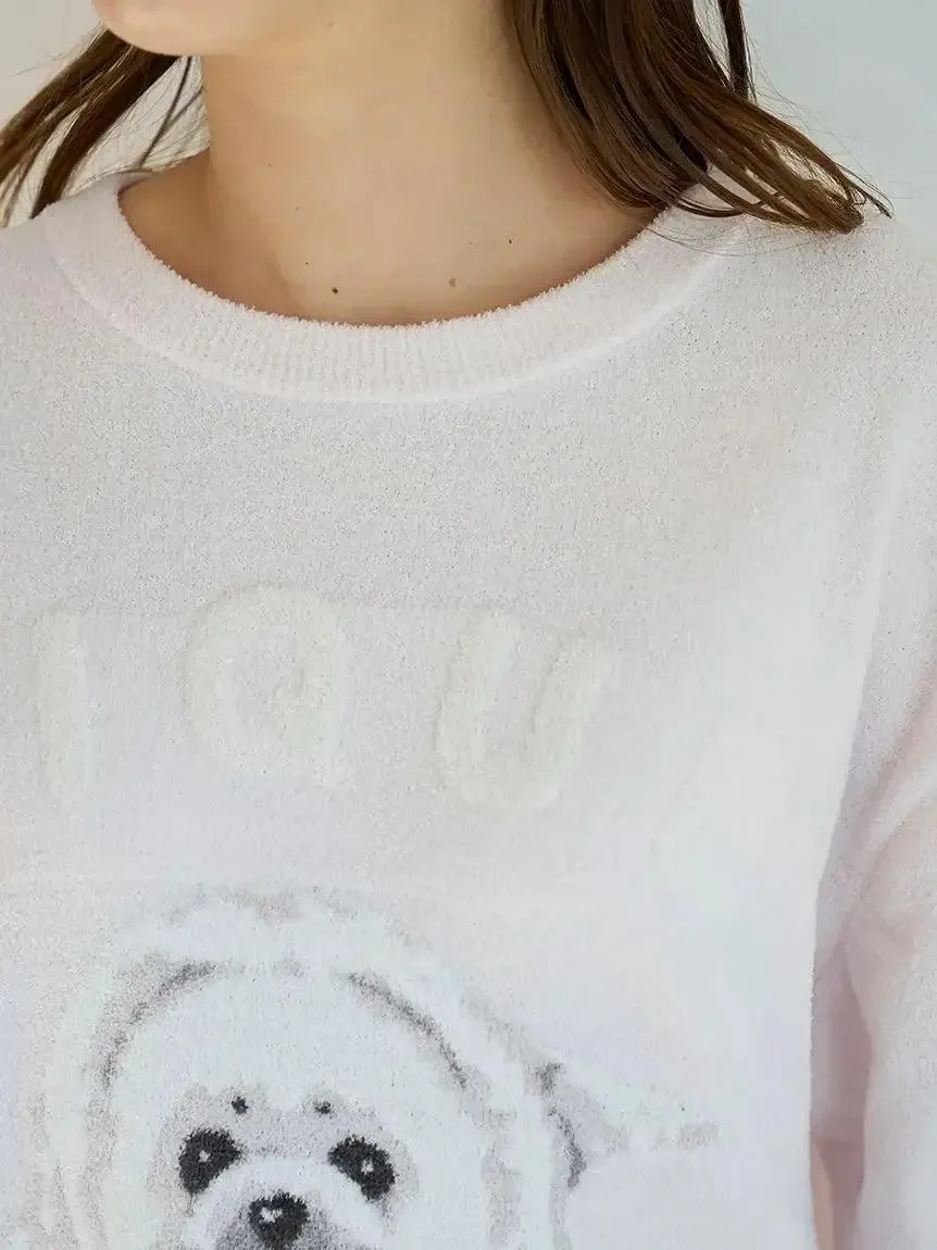 Women's Seal Jacquard Lounge Pullover & Shorts Set gallery 6