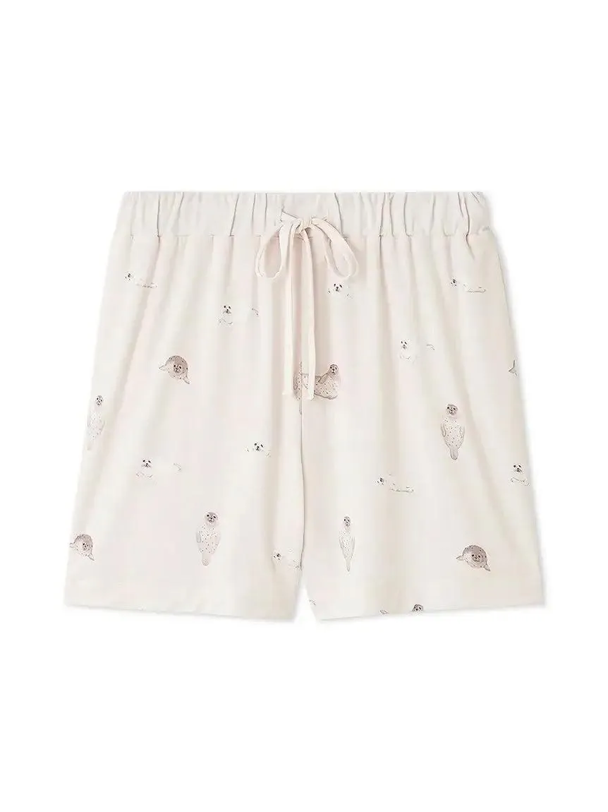 Women's Seal Print Lounge Shorts