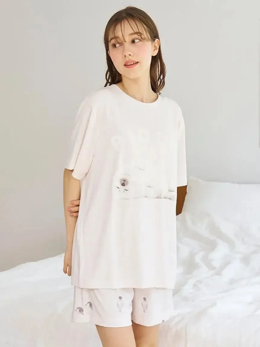 Women's Seal Print Lounge Shorts gallery 7