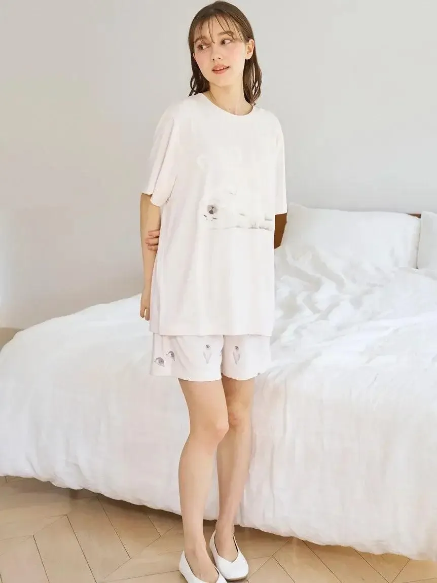 Women's Seal Print Lounge Shorts gallery 6